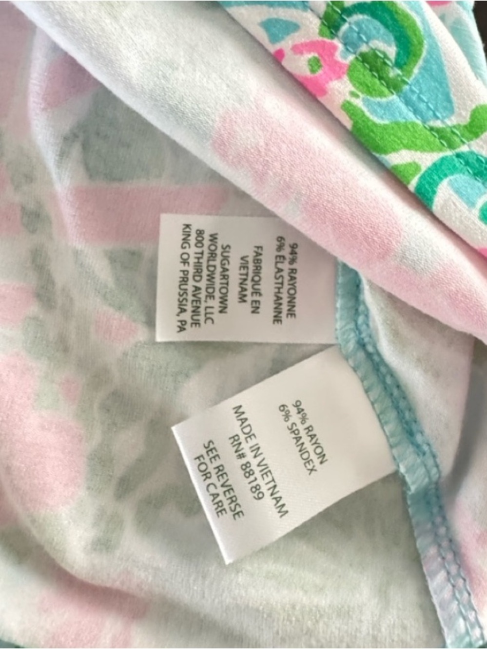 Lily Pulitzer Parigi Floral V-Neck Skort Romper in Pink & Green “Leaf in Wild” M - Picture 7 of 8